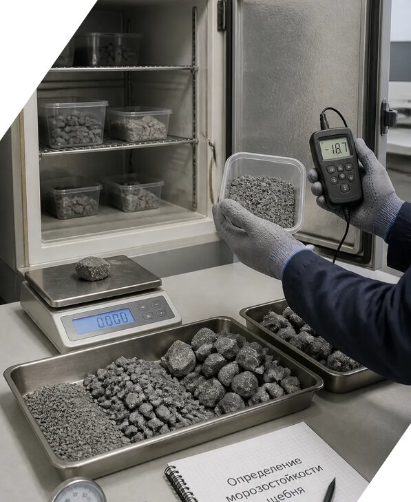 Определение морозостойкости щебня в Нерюнгри от 3801 р. | ЭкспертизаРоссия