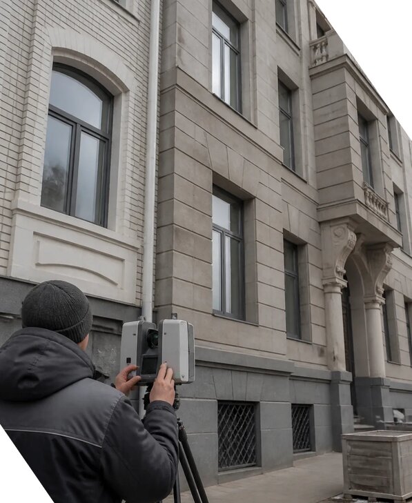 Лазерное сканирование фасадов зданий для обследования в Нерюнгри